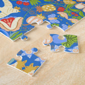 Gepersonaliseerd kleurrijke fruitige bloemen legpuzzel (Zijkant)