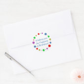 Gepersonaliseerd Kleurrijke Orbit Happiest of Birt Ronde Sticker (Envelop)