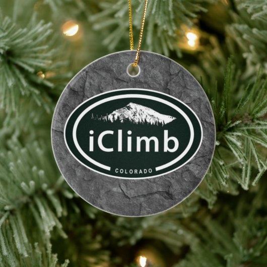 Gepersonaliseerd klimmen iKlib Colorado Mountain Keramisch Ornament (Boom)