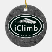 Gepersonaliseerd klimmen iKlib Colorado Mountain Keramisch Ornament (Voorkant)