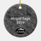 Gepersonaliseerd klimmen iKlib Colorado Mountain Keramisch Ornament (Achterkant)