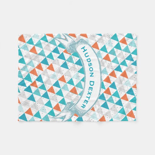 Gepersonaliseerd knul Room Modern Teepee Arrow Pat Fleece Deken (Voorkant (Horizontaal))