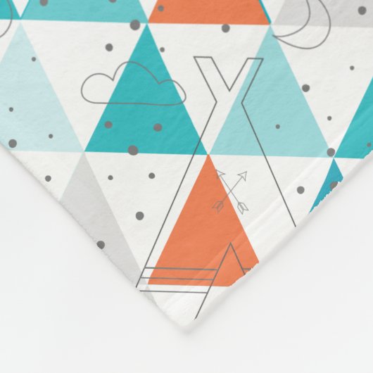 Gepersonaliseerd knul Room Modern Teepee Arrow Pat Fleece Deken (Hoek)
