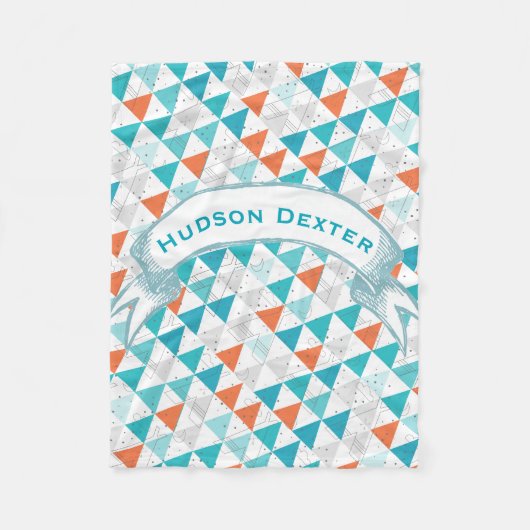 Gepersonaliseerd knul Room Modern Teepee Arrow Pat Fleece Deken (Voorkant)