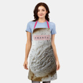 Gepersonaliseerd knus vanillebonen ijs esthetisch schort (Gedragen)