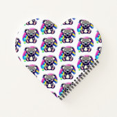 Gepersonaliseerd Koala Beer en regenboog Notitieboek (Achterkant)