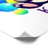 Gepersonaliseerd Koala Beer en regenboog Poster (Hoek)