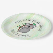 Gepersonaliseerd Koala Beer met respect Baby showe Papieren Bordje (Gekanteld)