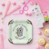 Gepersonaliseerd Koala Beer met respect Baby showe Papieren Bordje (Feest)