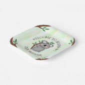 Gepersonaliseerd Koala Beer met respect Baby showe Papieren Bordje (Gebogen)