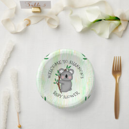 Gepersonaliseerd Koala Beer met respect Baby showe Papieren Kommen