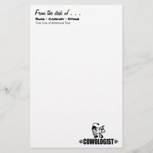 Gepersonaliseerd koe briefpapier