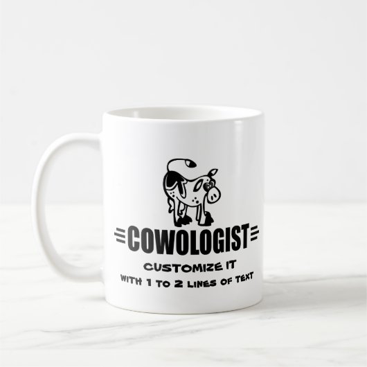 Gepersonaliseerd koe koffiemok (Links)