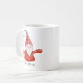 Gepersonaliseerd koeienrood kerst koffiemok (Voorkant links)