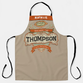 Gepersonaliseerd Koel retro ontwerp Rustieke Chef  Schort