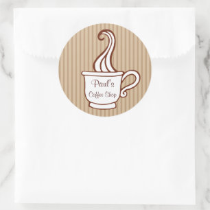 Gepersonaliseerd koffie Stickers