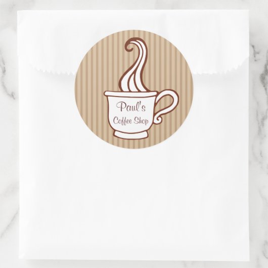 Gepersonaliseerd koffie Stickers (Tas)