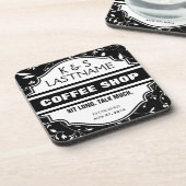 Gepersonaliseerd Koffie-winkelbord Bier Onderzetter (Linkerzijde)