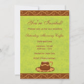 Gepersonaliseerd koffiebijeenkomst met groene en b kaart (Achterkant)