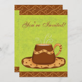 Gepersonaliseerd koffiebijeenkomst met groene en b kaart (Voorkant / Achterkant)