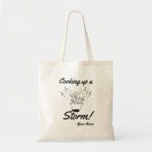 Gepersonaliseerd koken omhoog een Storm grappige f Tote Bag (Voorkant)