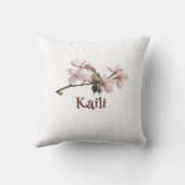 Gepersonaliseerd kolibrie Baby kussen (Achterkant)