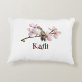 Gepersonaliseerd kolibrie Baby kussen (Achterkant)