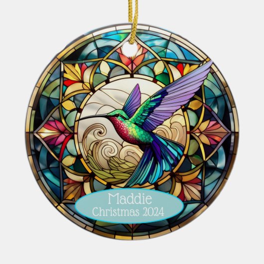 Gepersonaliseerd kolibrie Ornament (Voorkant)