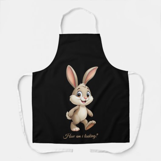Gepersonaliseerd Konijn Schort Schattige Bunny Des (Voorkant)
