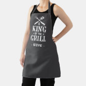 Gepersonaliseerd 'Koning van de Grill' overhemd vo Schort (Insitu)