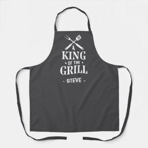 Gepersonaliseerd 'Koning van de Grill' overhemd vo Schort