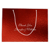 Gepersonaliseerd koninklijk huwelijk rood metaalgl groot cadeauzakje (Achterkant)