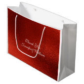 Gepersonaliseerd koninklijk huwelijk rood metaalgl groot cadeauzakje (Voorkant Gekanteld)