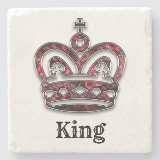 Gepersonaliseerd koninklijk kroon van koning stenen onderzetter