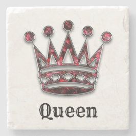 Gepersonaliseerd koninklijk kroon van koningin stenen onderzetter