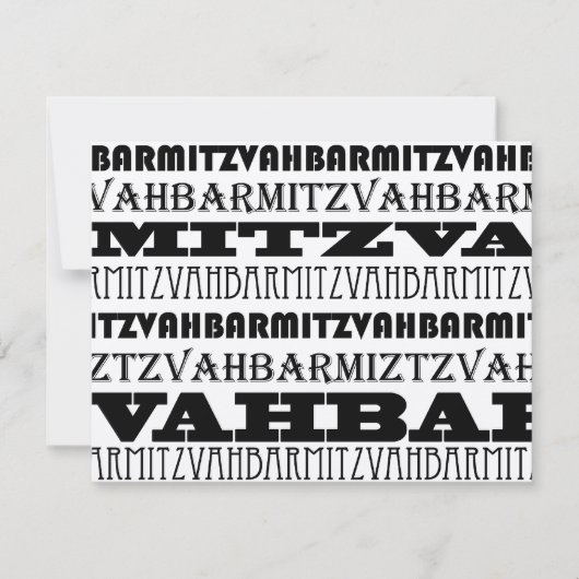 Gepersonaliseerd kool Bar Mitzvah Invitation RSVP (Voorkant)