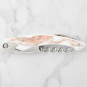 Gepersonaliseerd Koper Roos Goud Metallic Marmer Kurkentrekker (Voorkant)