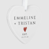 Gepersonaliseerd Koppel Gevestigd Ornament (voorkant)
