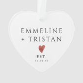 Gepersonaliseerd Koppel Gevestigd Ornament (achterkant)