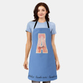 Gepersonaliseerd koraal mandala monogram A Schort (Gedragen)