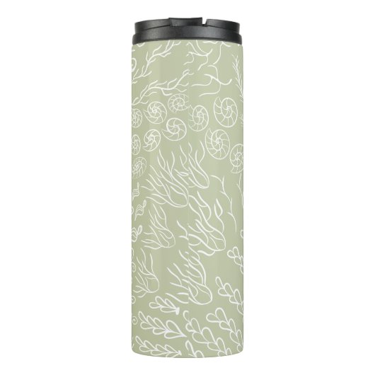 Gepersonaliseerd | Koraalrif Shell Print Thermosbeker (Achterkant)