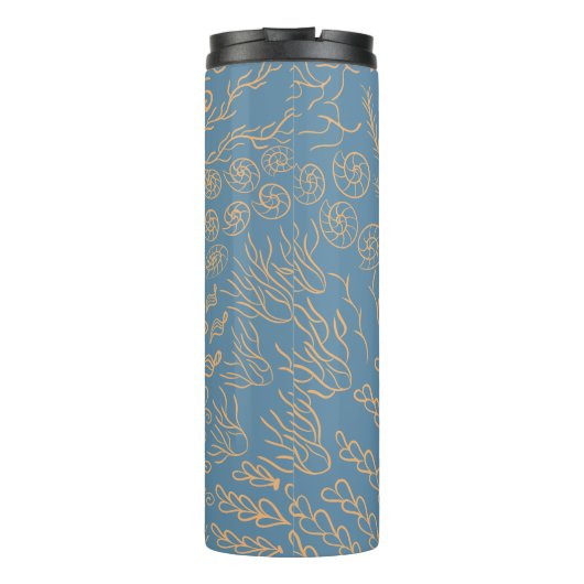 Gepersonaliseerd | Koraalrif Shell Print Thermosbeker (Achterkant)