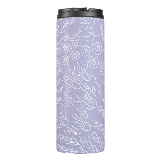 Gepersonaliseerd | Koraalrif Shell Print Thermosbeker (Achterkant)