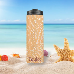 Gepersonaliseerd Koraalrif Shell Print Thermosbeker