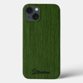Gepersonaliseerd korrelig groen hout Case-Mate iPhone case (Achterkant)