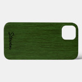 Gepersonaliseerd korrelig groen hout Case-Mate iPhone case (Achterkant (horizontaal))