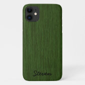 Gepersonaliseerd korrelig groen hout Case-Mate iPhone case (Achterkant)