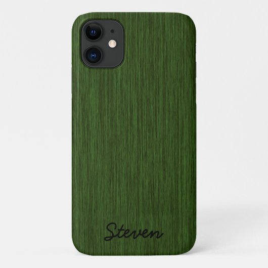 Gepersonaliseerd korrelig groen hout Case-Mate iPhone case (Achterkant)
