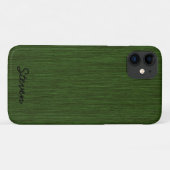Gepersonaliseerd korrelig groen hout Case-Mate iPhone case (Achterkant (horizontaal))