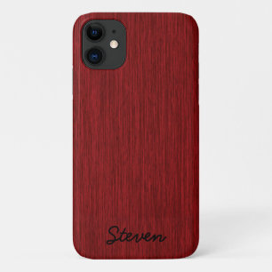 Gepersonaliseerd korrelig rood hout Case-Mate iPhone case